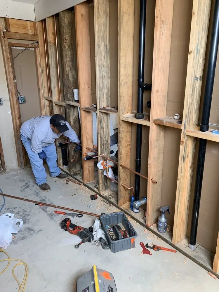 Commercial rough-in plumbing for Water Heater Replacement in Springtown